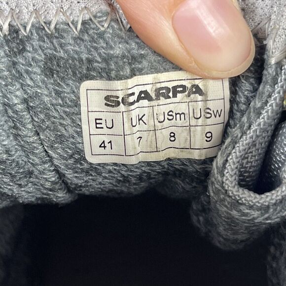 Scarpa Means Size US 8 Go Up Gore-Tex Hiking Lace Up Boot Gray Olive Green - Picture 10 of 10